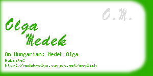 olga medek business card